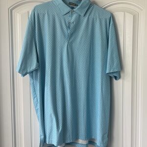 Peter Millar Sky Blue Geometric Button Down Shirt
